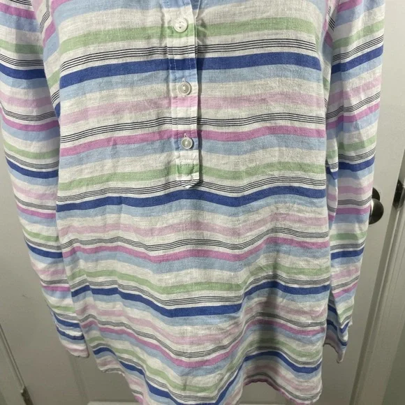 Talbots Striped Long Sleeve Shirt Size XL CB-114 - Picture 3 of 7